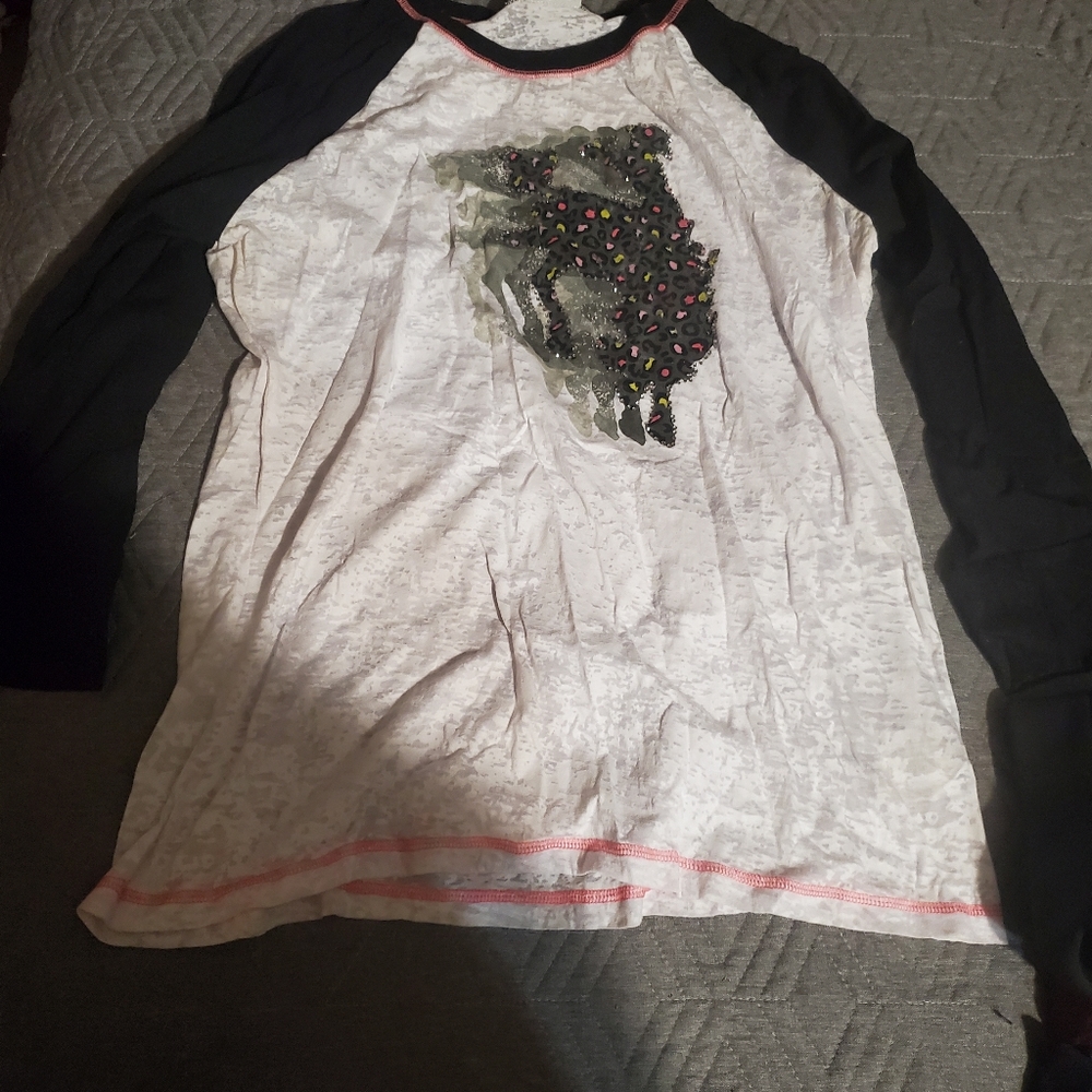 Ariat 3/4 Sleeve Burn Out Fitted Tee
